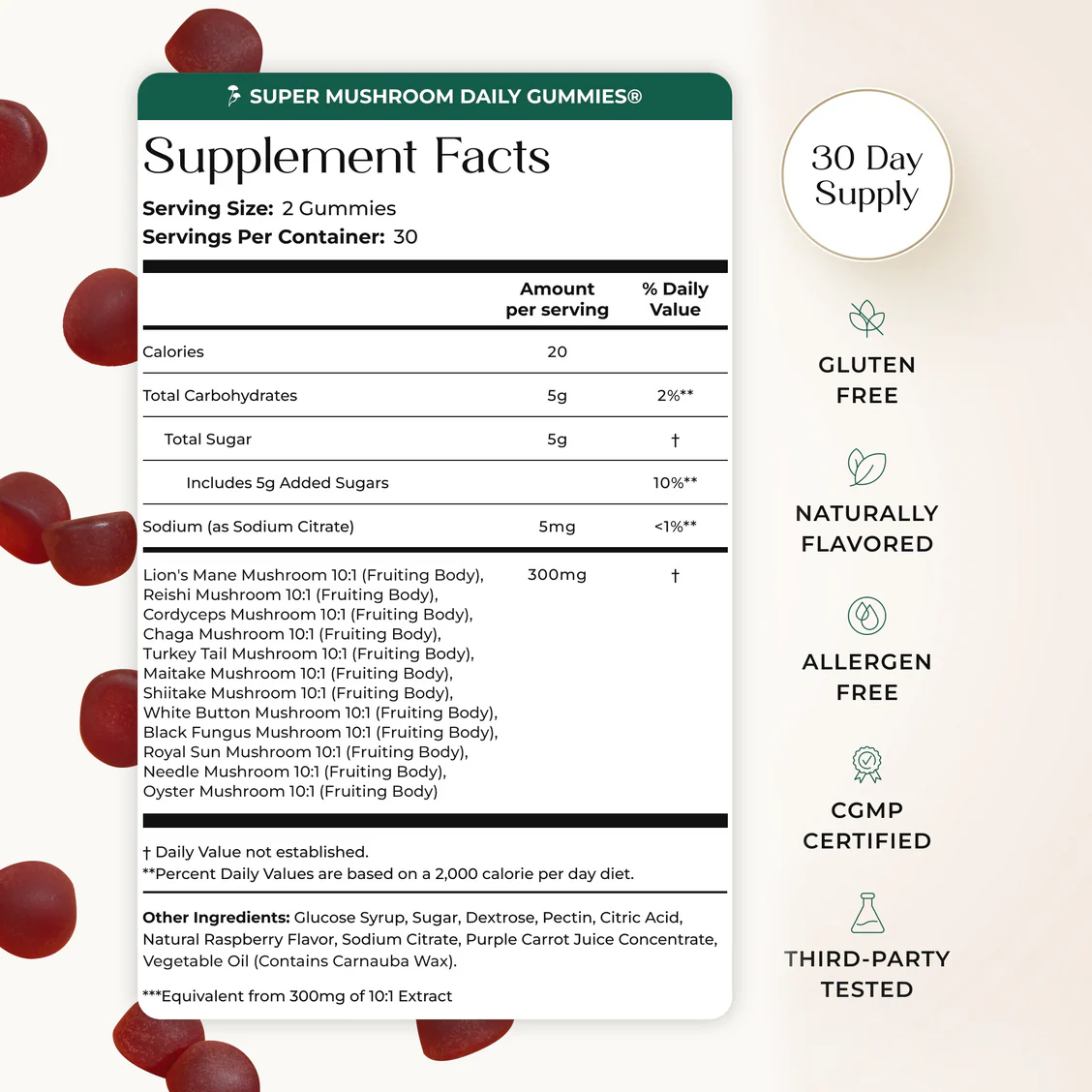 Super Mushroom Daily Gummies®